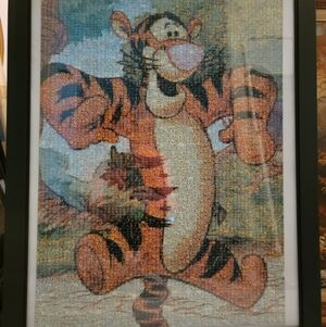Framed Tigger Mosaic Art